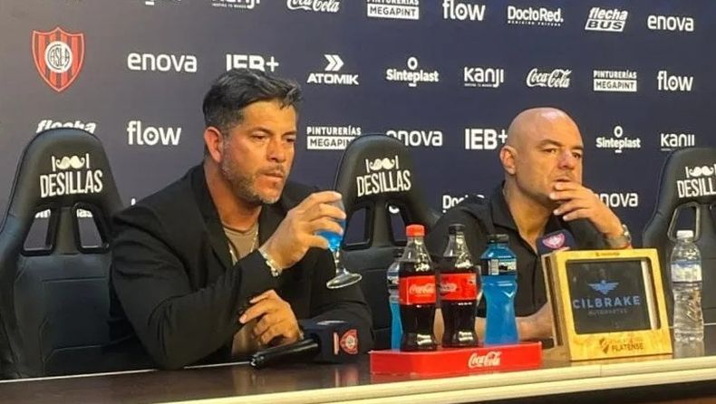 Sergio Gómez y Favio Orsi, en el Nuevo Gasómetro cuando lo visitaron con Platense.
