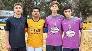 FINALISTAS. Las duplas que jugaron la final de la categoría Sub 16 masculina..