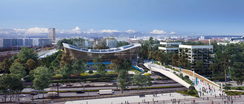 El Centro Acuático Olímpico: energía solar y materiales reciclados. (París 2024).png