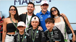 Leo Messi, Antonela Roccuzzo y sus hijos, junto a Franco Colapinto y a su novia, Maia Reficco. Leo Messi, Antonela Roccuzzo y sus hijos, junto a Franco Colapinto y a su novia, Maia Reficco.