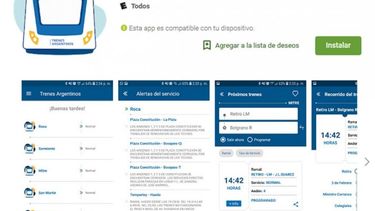 Lanzan nueva app con servicios de Trenes Argentinos