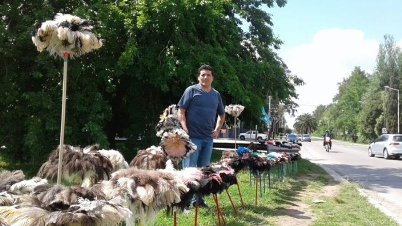 DE TODO. Plumeros, frutillas, alfombras y parrillas. Una muestra de los que se puede encontrar en las colectoras..