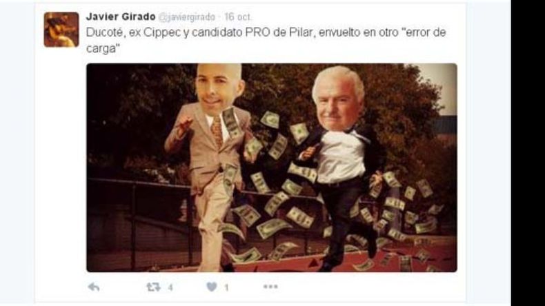 Otros tiempos. Girado, activo militante contra Cambiemos..