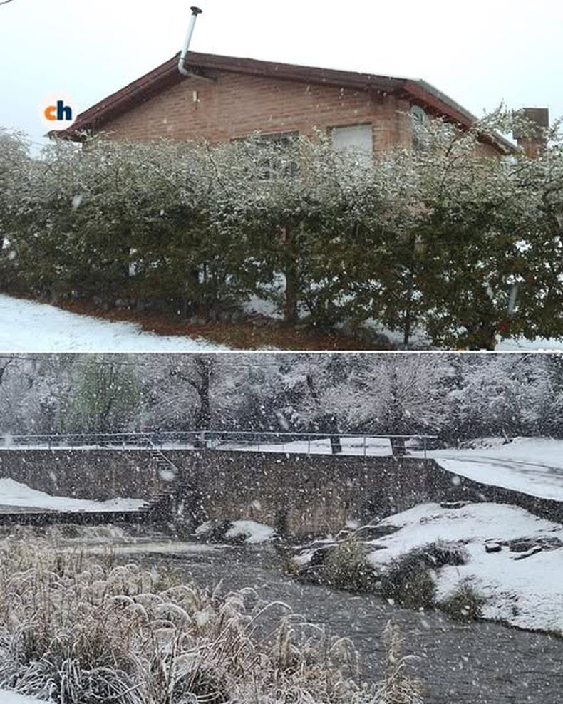 Imágenes de un San Luis cubierto de nieve. (El Chorrillero).
