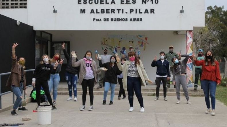 Mural. Ayer, la dirección de Juventud del Municipio conmemoró la Noche de los Lápices. .