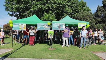 PROTESTA. Libres del Sur llevó a la plaza los reclamos por la economía..