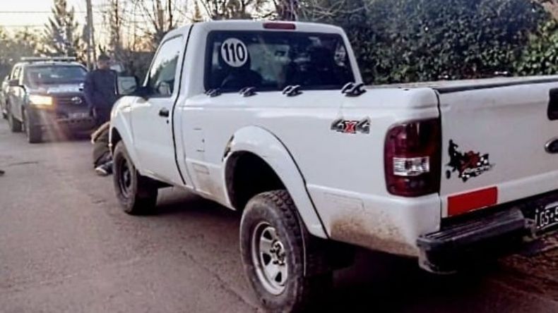 FORD RANGER. La camioneta involucrada en el accidente. Foto: @juancaimpacto..