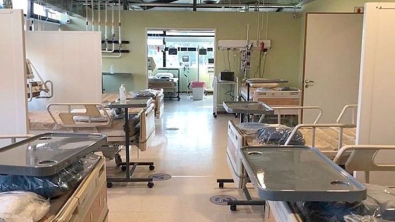 MÁS ESPACIO. El Hospital Solidario tiene una ocupación del 68%. Creen que aumentará en los próximos días..