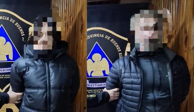 La mujer fue detenida por hurto, el hombre por agredir a la policía durante el allanamiento.