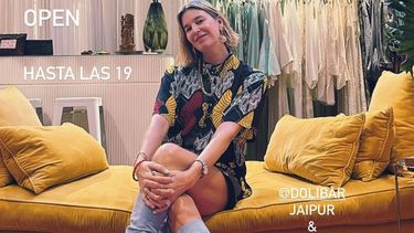 La modelo abrió un nuevo local de su marca Holi en el complejo La Aldea.&nbsp;