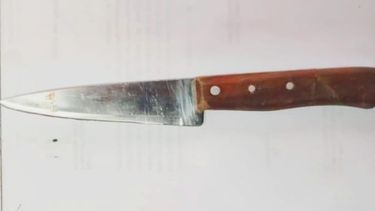 El cuchillo utilizado por el mayor de los hermanos para concretar el ataque.