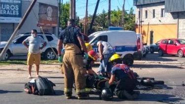 El herido fue trasladado al Sanguinetti..
