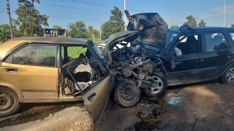 El choque ocurrió en la intersección de la Ruta 7 y la calle Juan de Dios Filiberto de General Rodríguez