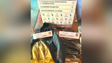 Las pertenencias secuestradas al roba cables de La Lonja.&nbsp;