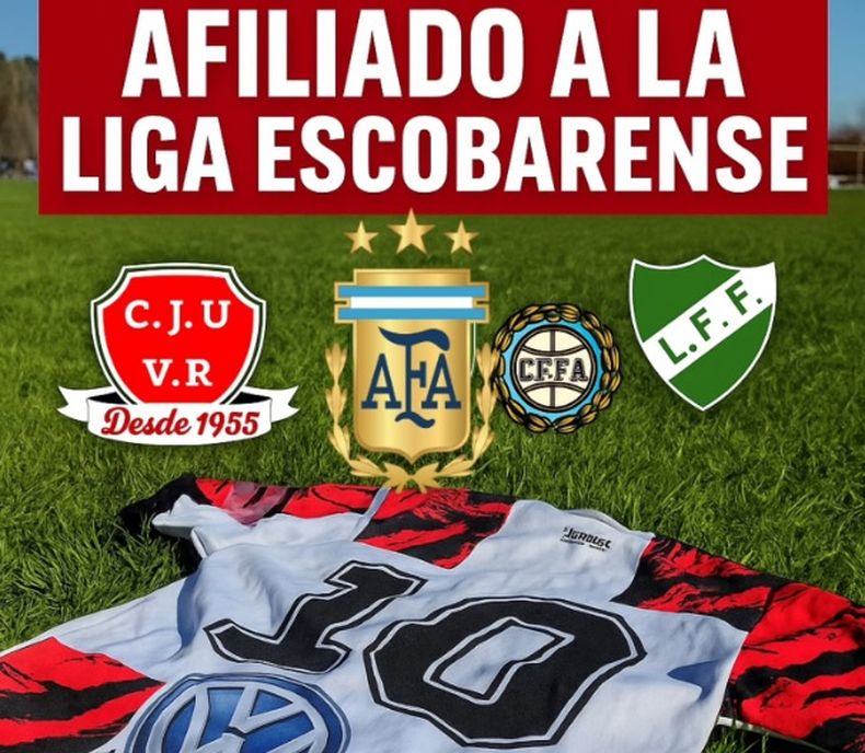Banner del anunció del Club Juventud Unida de Villa Rosa que se incorporó a la Liga Escobarense.
