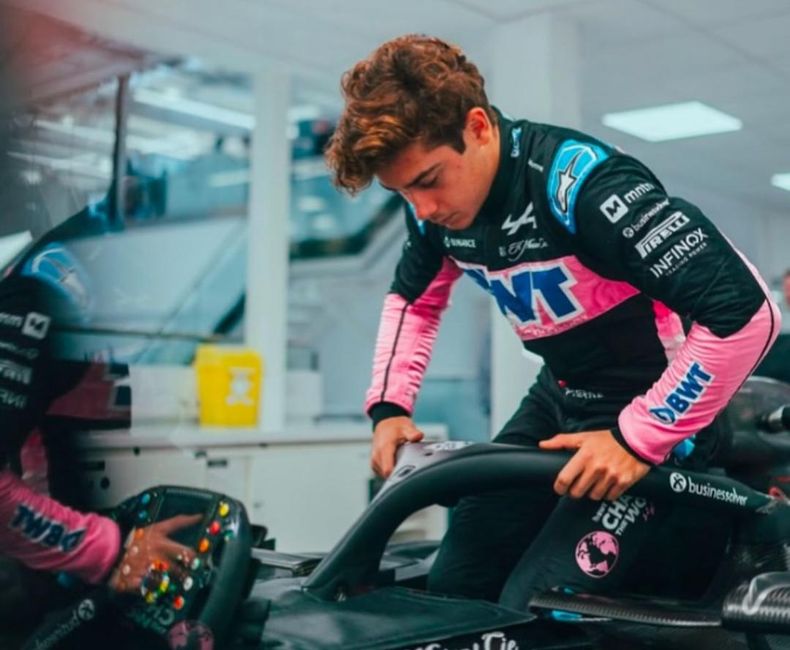 A BORDO Franco Colapinto se prepara para debutar como piloto de Alpine