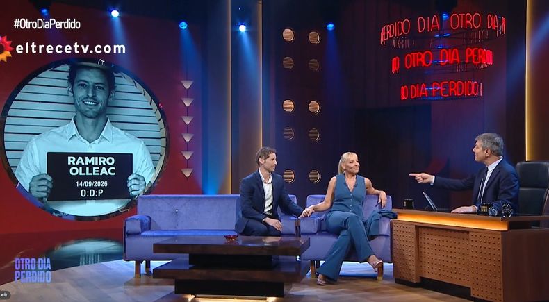 Ramiro Olleac y Jimena Monteverde junto a Mario Pergolini en "Otro d&iacute;a perdido".