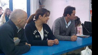 JUNTOS. Zakhem, el sábado, entre los macristas Ducoté y Neuspiller..