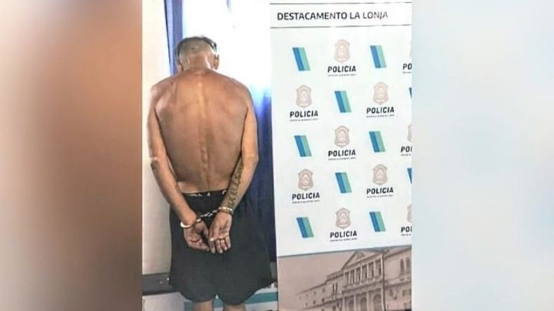 El violento sujeto tenía además un pedido de captura activo por robo agravado. .