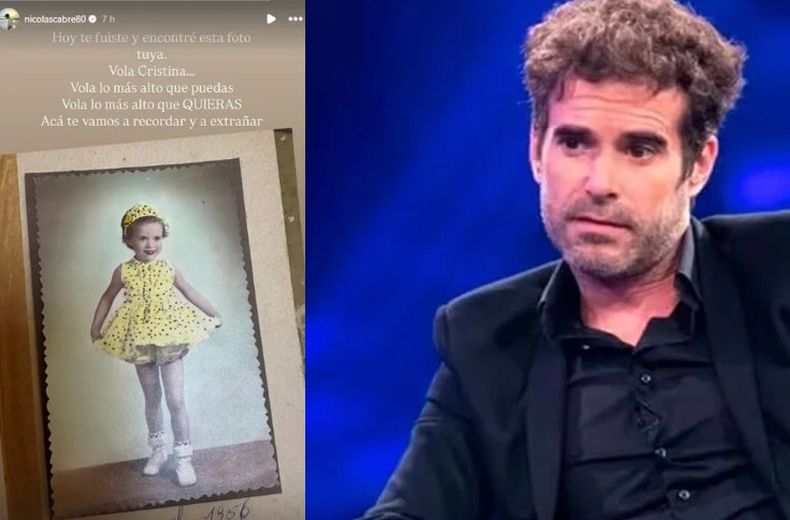 Nicolás Cabré despidió a su mamá con un posteo en redes sociales.