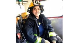 VOCACIÓN. A los 4 años Karen descubrió que quería ser bombera..