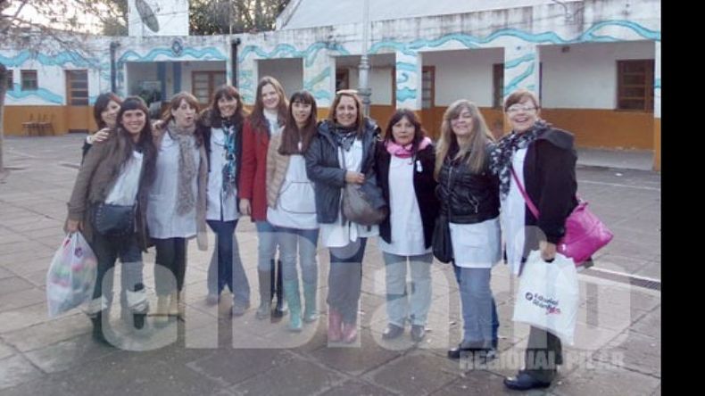 Las docentes de la escuela 8, felices con el cambio..