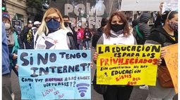 Presente en Córdoba y Callao en reclamo de CONECTIVIDAD, dispositivos y vacunas. #SinConectividadNoHayEducacion. Magali Soledad / @MagaliSoledad11..