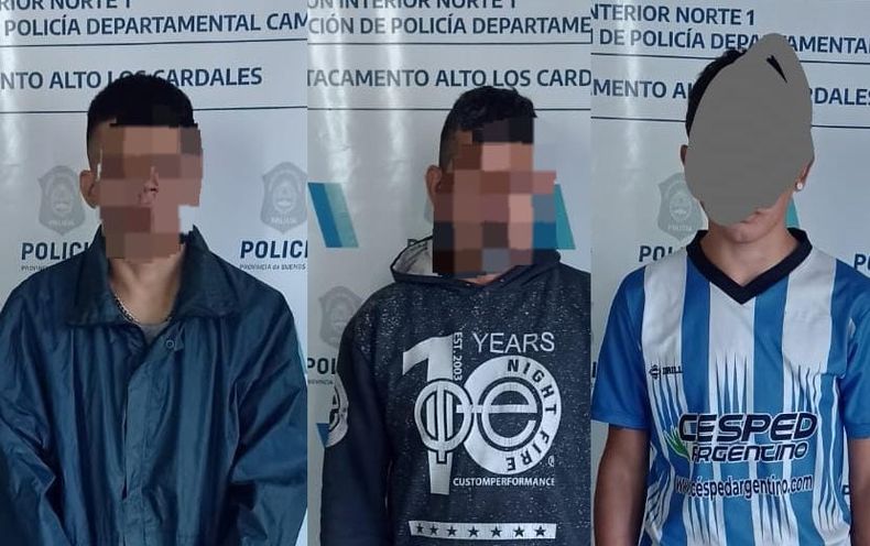 Los dos mayores son de Pilar. Del menor no trascendió la procedencia.