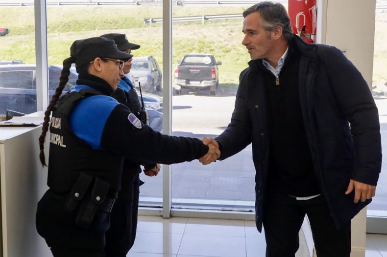 PRESNTE. Federico Achával recorrió las instalaciones del Centro de Formación.