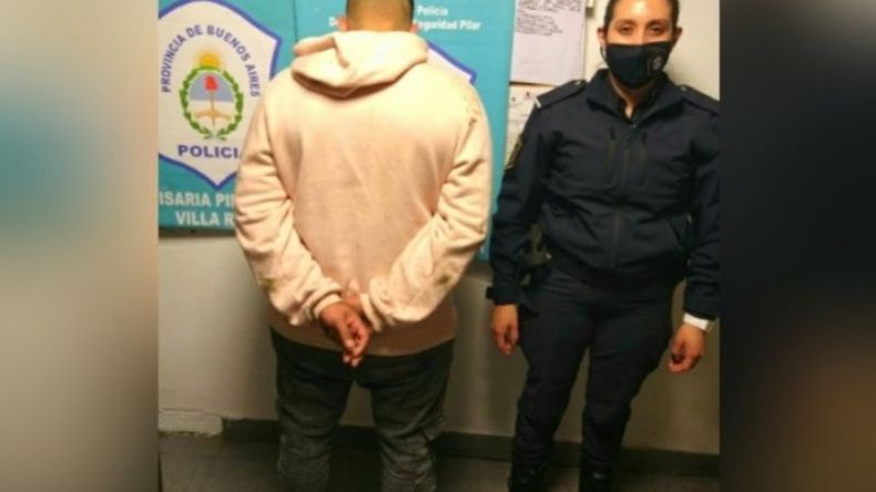 El delincuente de 18 años fue capturado en la madrugada del domingo en Villa Rosa. .