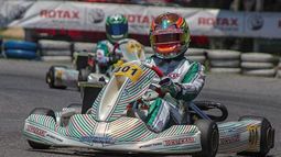 REFLEJOS. A pura maniobra, Carreira llegó 5º en el kartódromo porteño. (FOTO: JUAN P. CASELLA)..