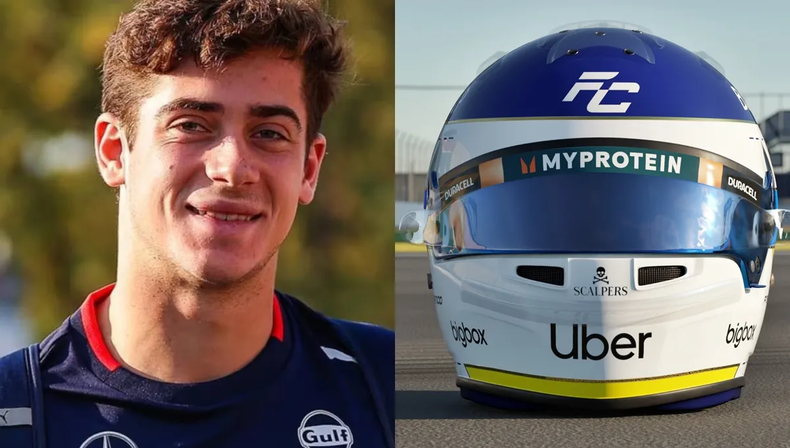 Colapinto llevará un nuevo casco en homenaje a Reutemann. (La Gaceta).png