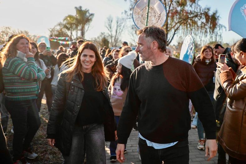 NUEVA PLAZA. Achával presentó la obra con Soledad Peralta.
