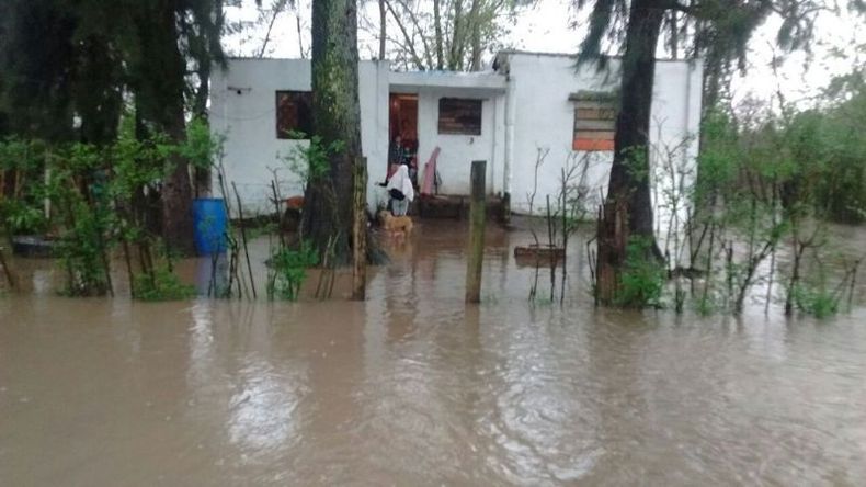 Agua adentro de una casa en el barrio Carabassa..