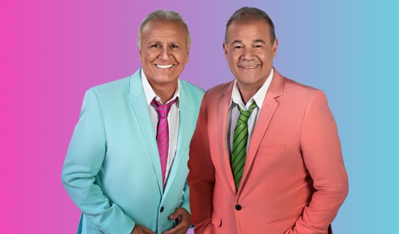 Miguel Del Sel y el Chino Volpato, junto en Pilar.