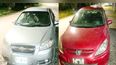 Los automóviles utilizados por los delincuentes para cometer el robo.&nbsp;