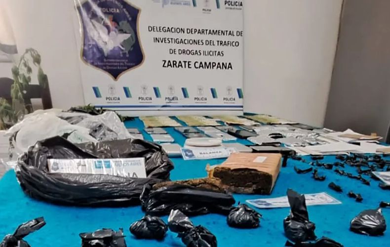 Parte de las drogas secuestradas.