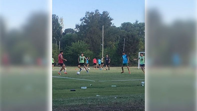 Real en pleno entrenamiento. .