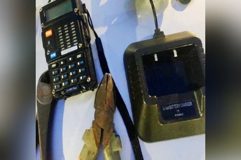 REQUISA. Los elementos hallados en el interior del vehículo.&nbsp;