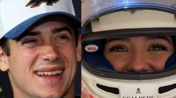 El piloto subió una sugerente foto de Maia Reficco luciendo su casco.&nbsp;