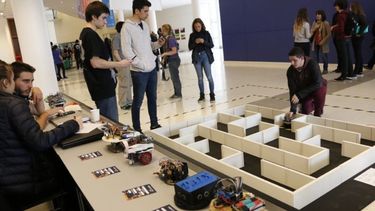 LABERINTO. Uno de los desafíos que deben atravesar los robots..
