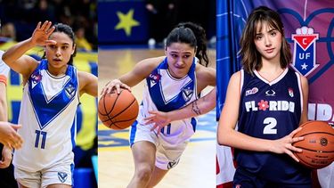 Abril Godoy, Ernestina Suárez y Guadalupe Lerche,&nbsp; las representantes de Pilar en la Liga Nacional.
