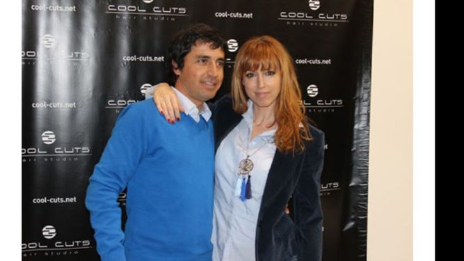 Anabel Cherubito, junto a Álvaro, durante la apertura en Las Palmas..