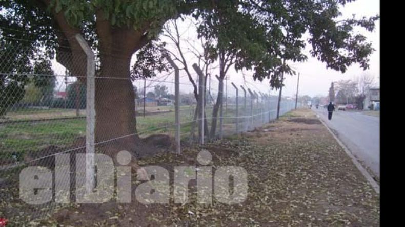 El alambrado perimetral, uno de los trabajos realizados..