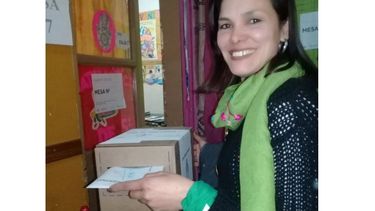 VOTO. Natalia Espasa mostró su satisfacción por haber llegado a octubre. .