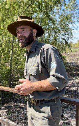 Nicolas Gallino, guardaparques de La Reserva Natural del Pilar