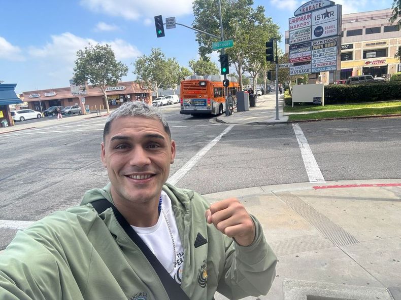 Yamil Peralta en las calles de Los Ángeles.