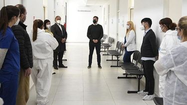 RECONOCIMIENTO. Achával agradeció a trabajadores de los centros de testeo. .