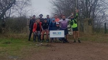 Algunos de los corredores que participaron del evento.