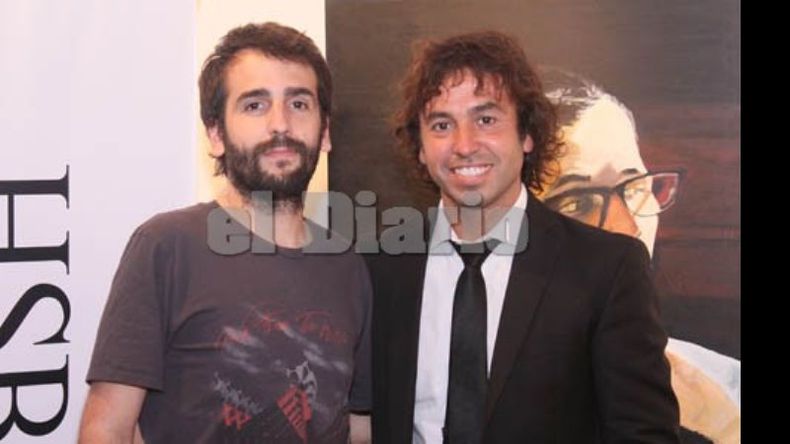 El expositor junto a Gonzalo Rodríguez..